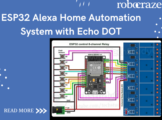 ESP32 Alexa Home Automation System with Echo DOT