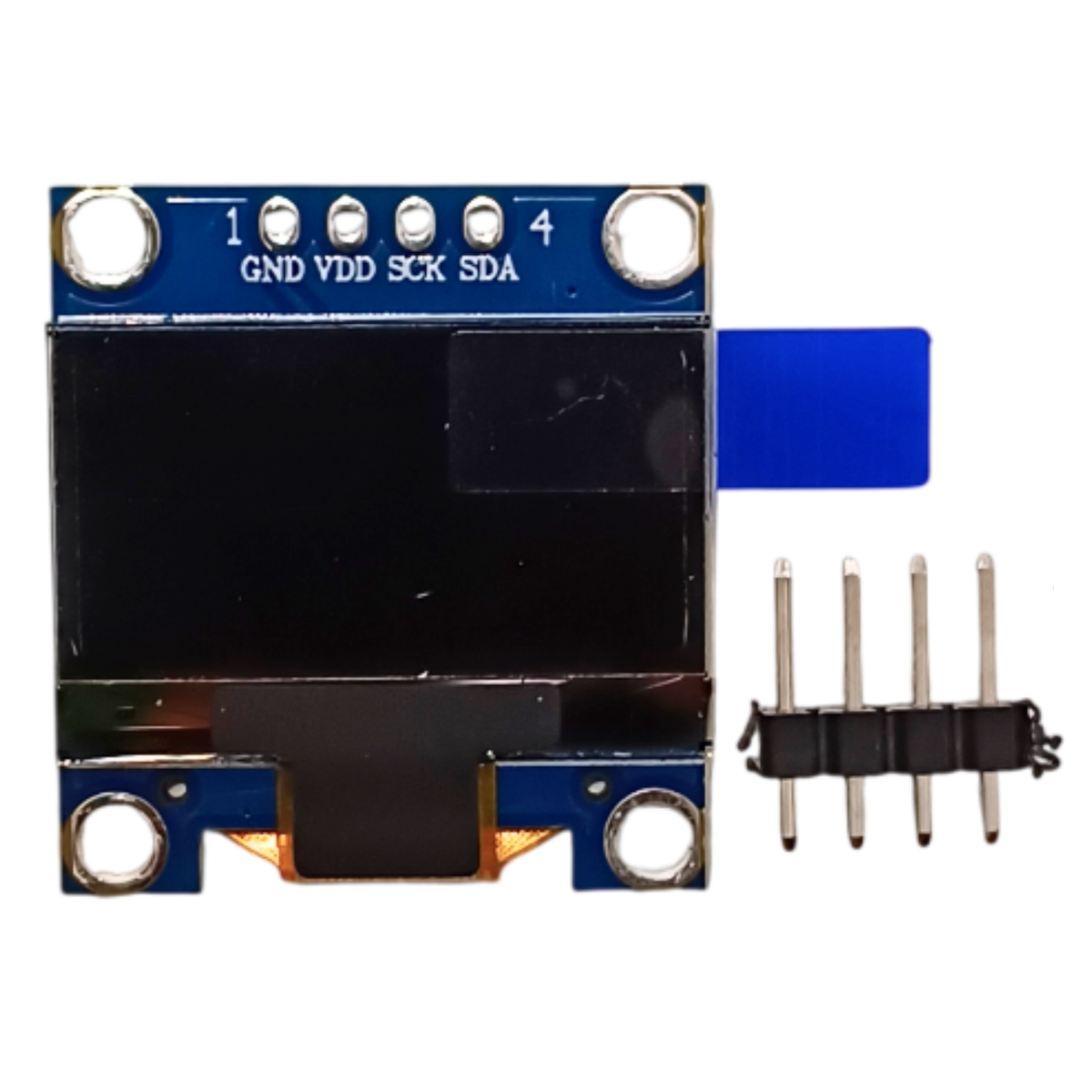 0.96 Inch OLED Display Module SPI/I2C 4pin Blue Color -Displays -OLED Display -Robocraze