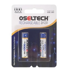1000mAh AAA Rechargeable Battery (2-Pack) – 1.2V AAA rechargeable battery for remotes & cameras.-Battery -Robocraze