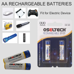 1000mAh AAA Rechargeable Battery (2-Pack) – 1.2V AAA rechargeable battery for remotes & cameras.-Battery -Robocraze