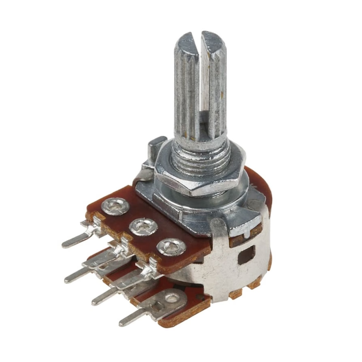 100kΩ Dual-Gang 6-Pin Rotary Carbon Potentiometer, 0.2W, 15mm -Electronic Components -Potentiometer -Pot Potentiometer -Robocraze