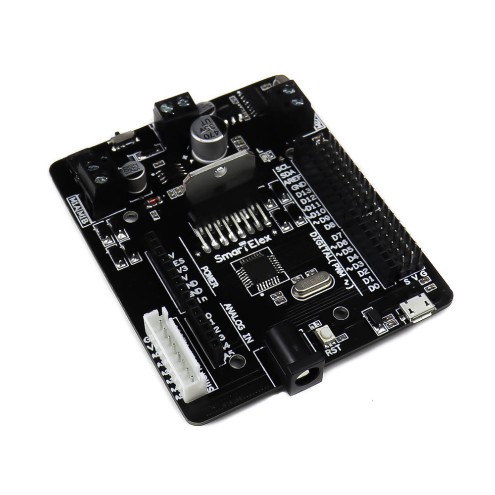 SmartElex L298N Dual Channel Motor Driver with Onboard Arduino Uno -Robocraze