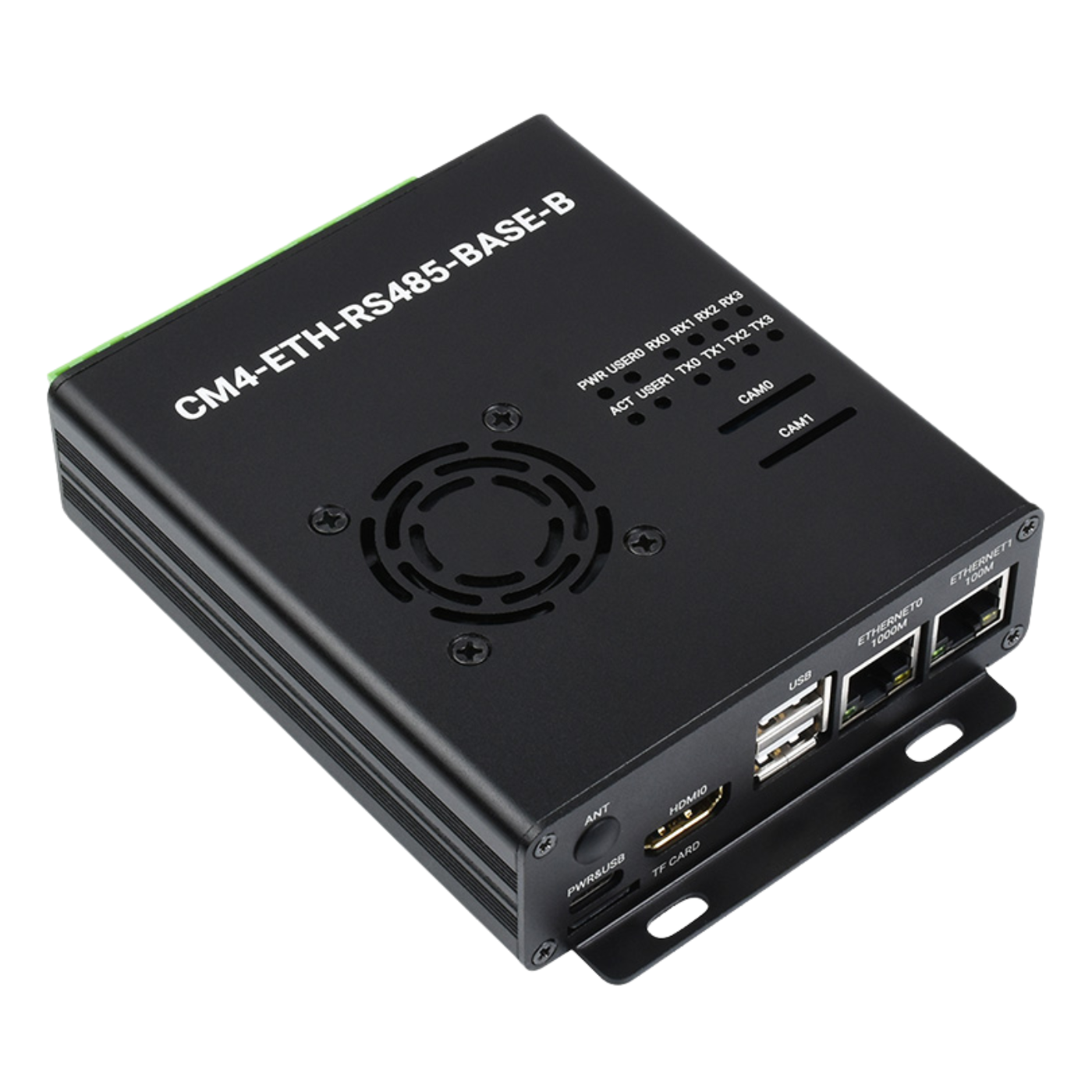 Waveshare CM4-ETH-RS485-BOX-B-EU Dual ETH Mini Computer For Raspberry Pi CM4 with Dual ETH & 4CH RS485