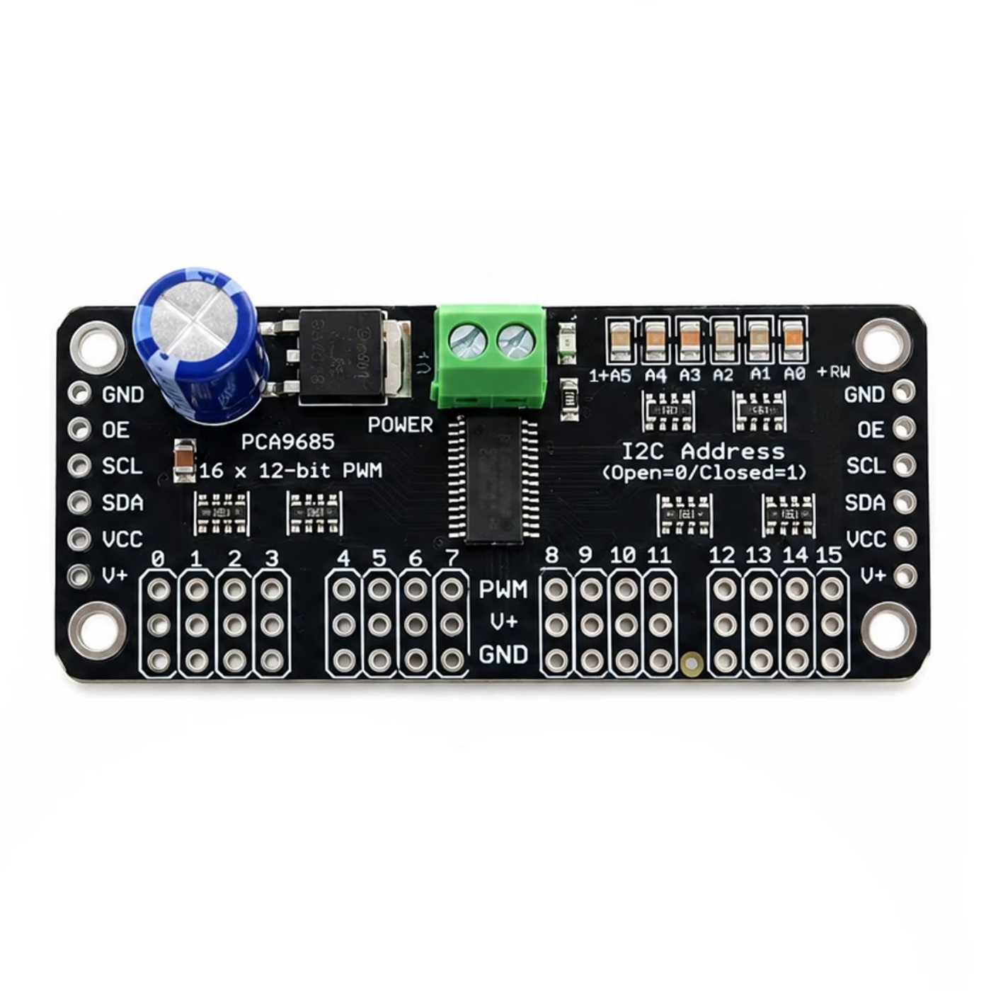 SmartElex 16-Channel 12-Bit PWM/Servo Driver 