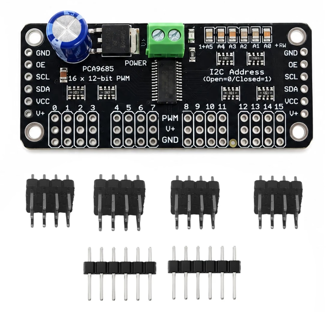 SmartElex 16-Channel 12-Bit PWM/Servo Driver 