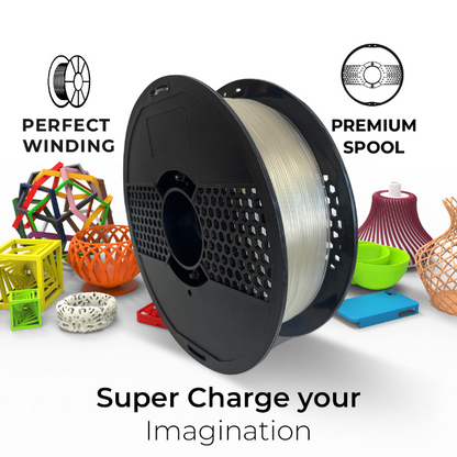 Clear glass color HS PLA filament 1.75mm 1KG for transparent 3D printing results -3D Printer Filament -Robocraze