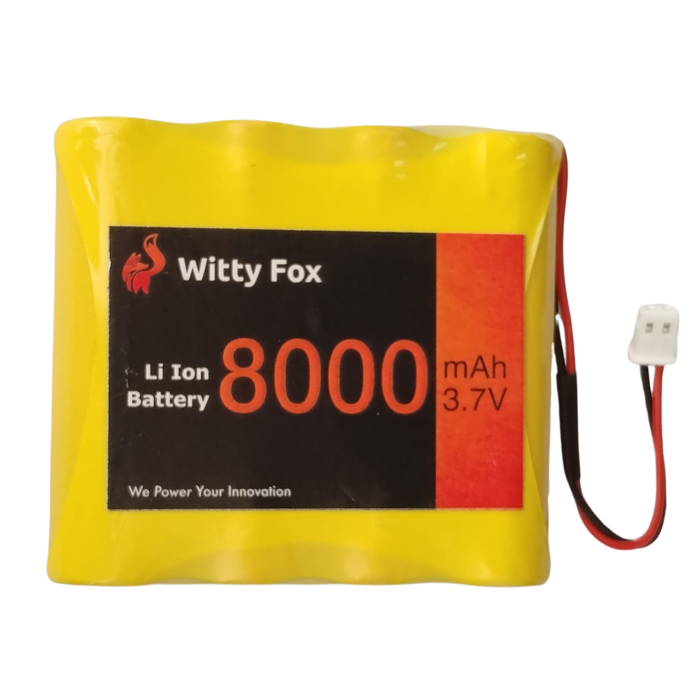 Witty Fox 3.7V 8000mAh Li-ion Battery – High-performance battery. -Lithium Battery -Robocraze