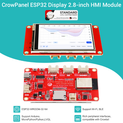 ELECROW 2.8 Inch ESP32 HMI LCD Display – 240x320 SPI screen with acrylic case -HMI Display Module -Robocraze