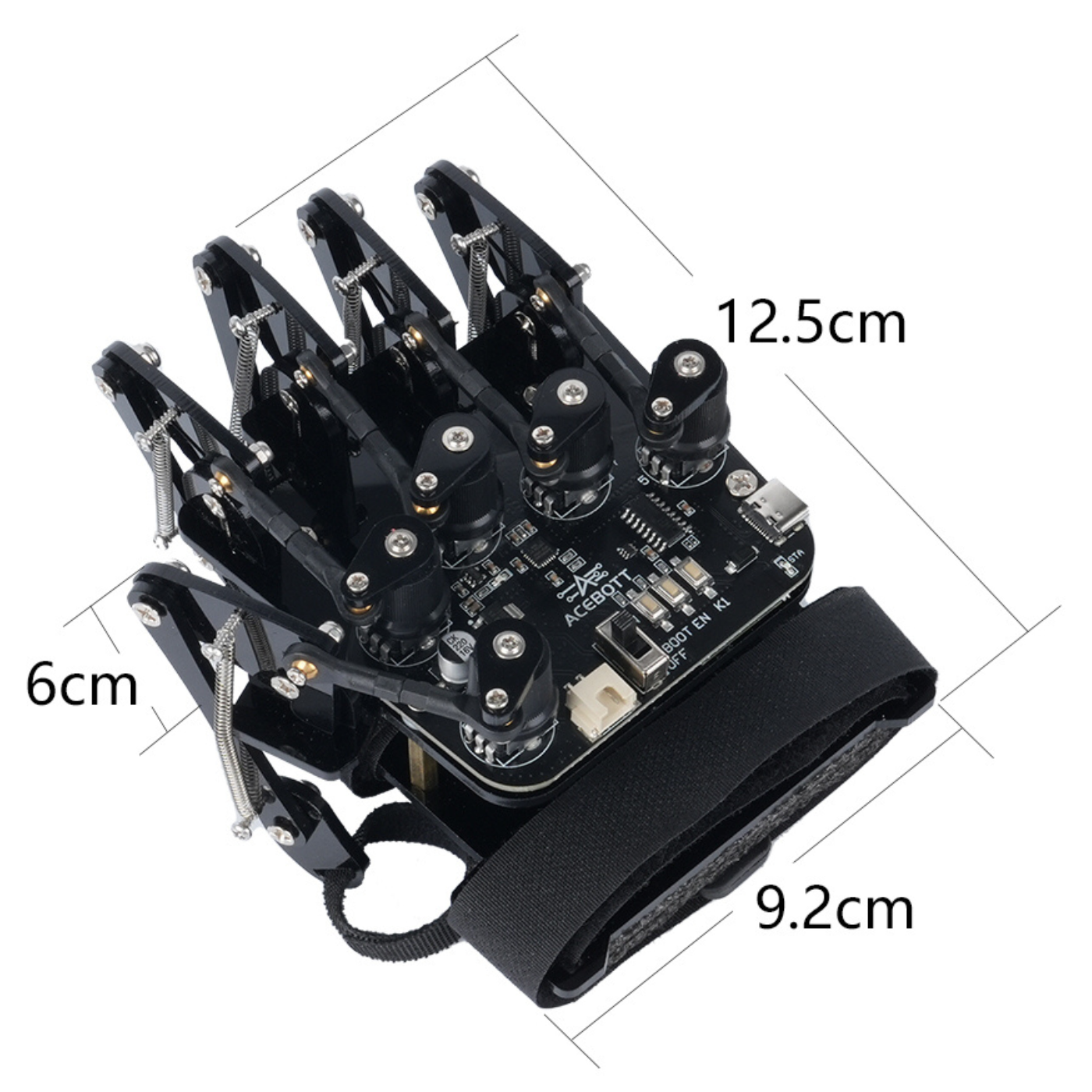 ACEBOTT QD023 Motion-Sensing Glove with Encoders & Accelerometer & Enhanced ESP32 Controller -DIY Kits -Robotic Kits -Robocraze