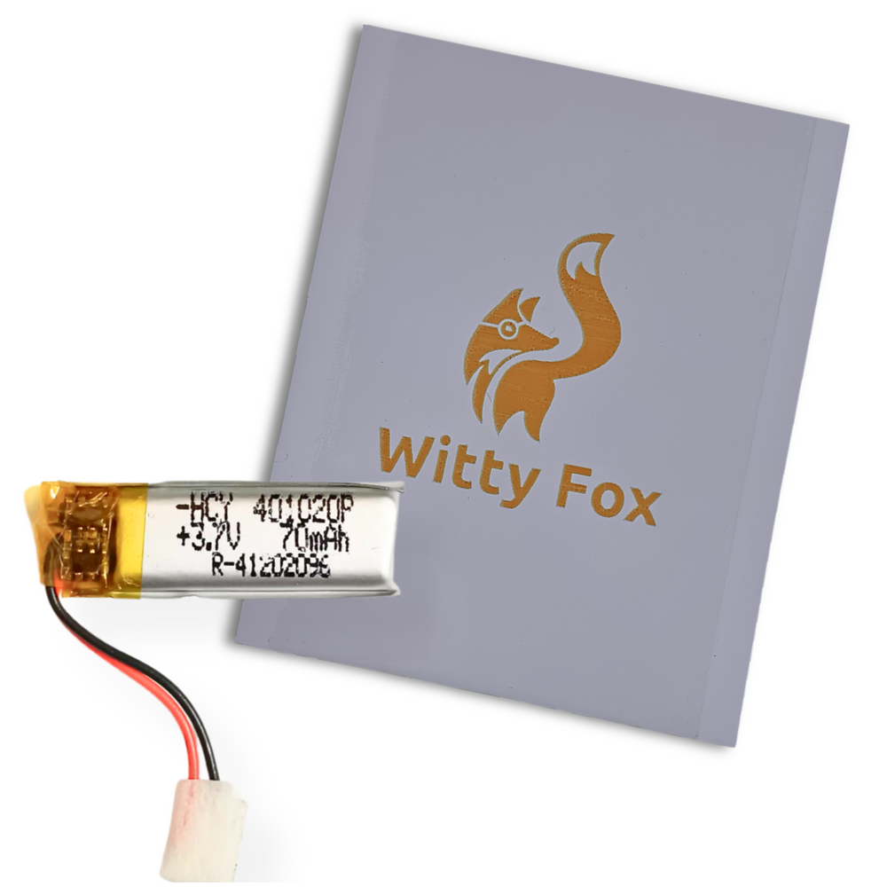 Witty Fox 70mAh Rechargeable 3.7V LiPo Battery -Lithium Polymer Battery for Drone -Robocraze