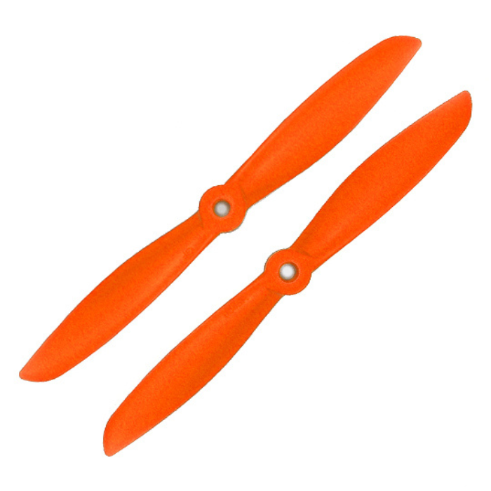 Orange HD Drone Propeller (6X4.5) Glass Fiber Nylon - 1CW + 1CCW (1 Pair) for FPV Drones & Quadcopters -Robocraze