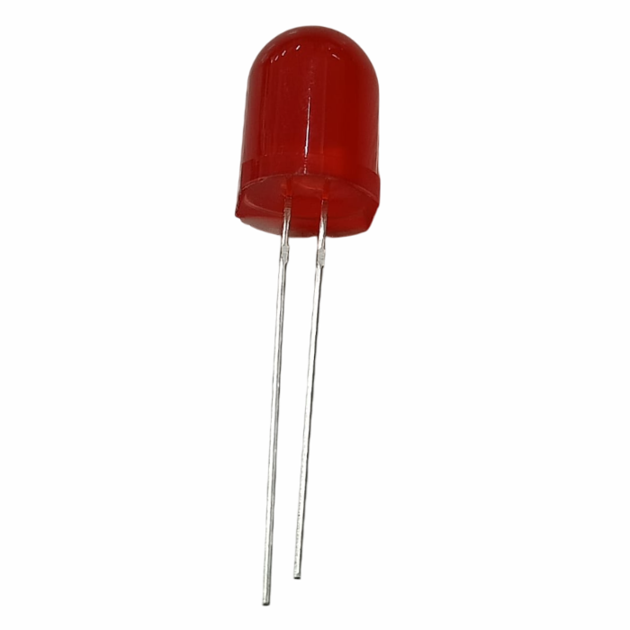 10mm Bright Red LED - 10pcs Pack – Bright & durable LED for Arduino & DIY projects - Electronic Components - Robocraze