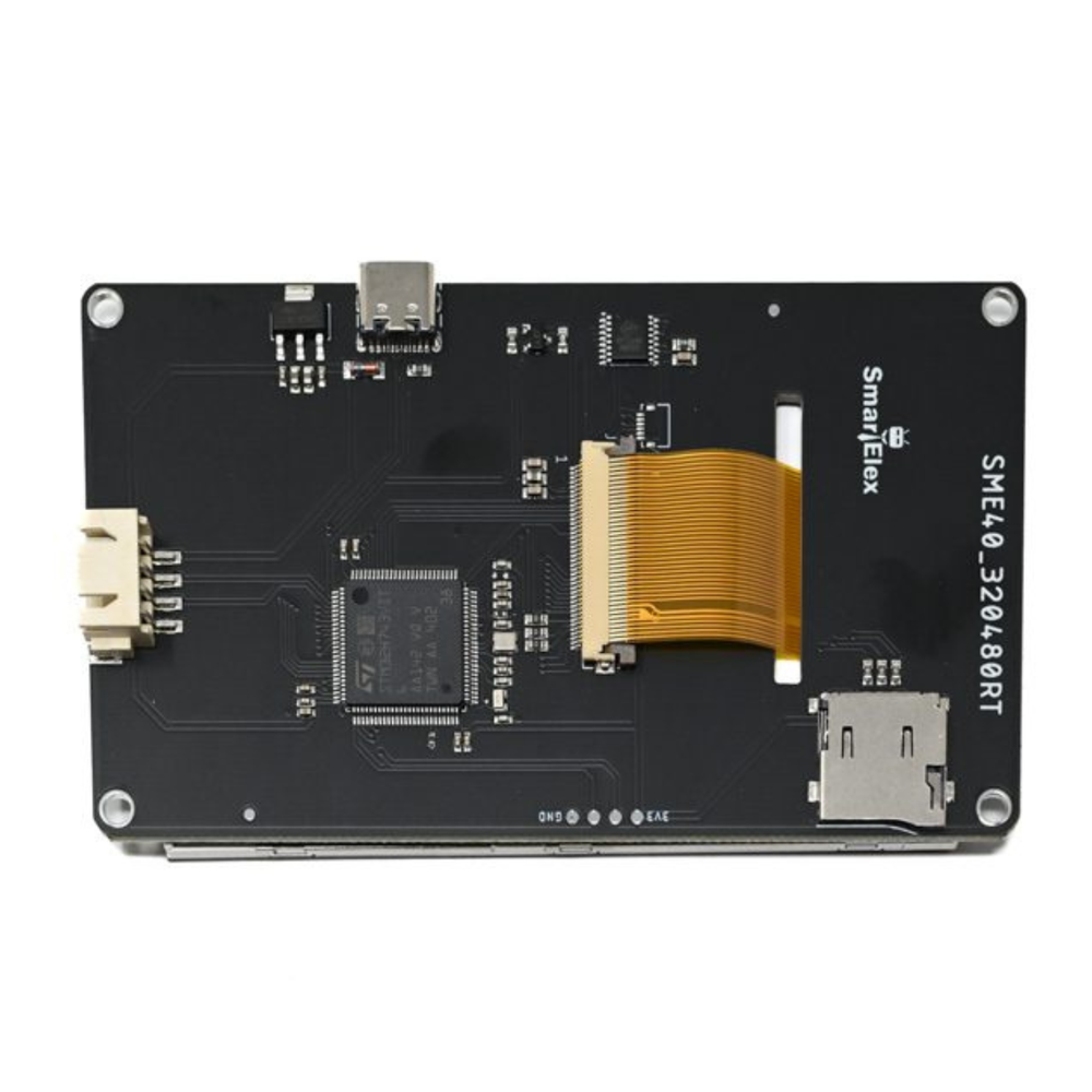 SmartElex Basic 4.0″ HMI Display – 320×480 TFT Screen with Resistive Touch and UART Interface -Robocraze