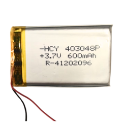 600 MAH 3.7V LIPO Rechargeable Battery- Batteries and Power Supply - LiPO Batteries and Chargers -Lipo Battery -Robocraze