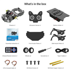 Elecrow CrowBot BOLT Open-source Robot Car – IR remote control for coding & robotics. -STEM Kit -Robocraze