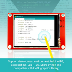 ELECROW 2.8 Inch ESP32 HMI LCD Display – 240x320 SPI screen with acrylic case -HMI Display Module -Robocraze