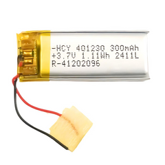 Witty Fox 300mAh Rechargeable 3.7V Lithium Polymer Battery -LiPo Battery for Drone  -Robocraze