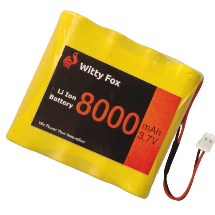 Witty Fox 3.7V 8000mAh Li-ion Battery – High-performance battery. -Lithium Battery -Robocraze