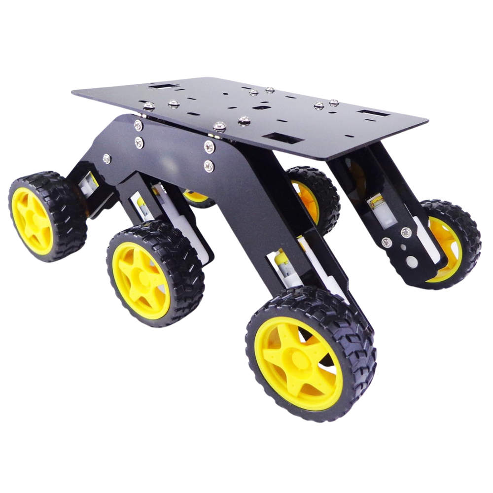 Acrylic 6WD Curious Rover Chassis DIY Robotics Kit -Robocraze