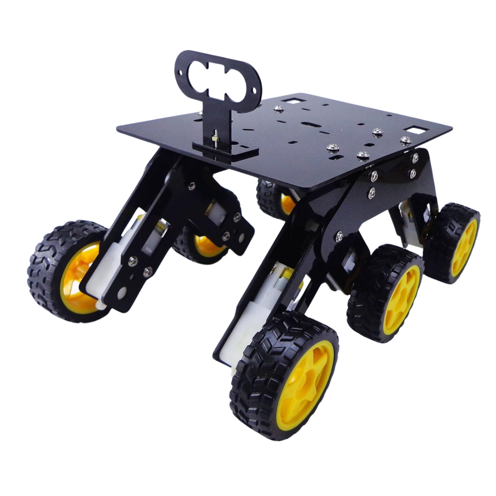 Acrylic 6WD Curious Rover Chassis DIY Robotics Kit -Robocraze