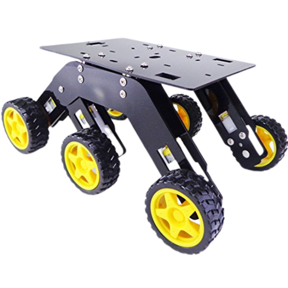 Acrylic 6WD Curious Rover Chassis DIY Robotics Kit -Robocraze