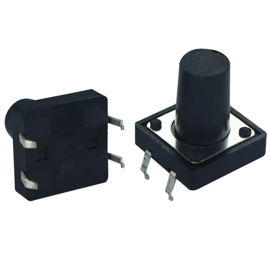 12X12X17mm 4 Pin Tactile Push Button Switch (Pack of 5) -Electronic Components -Switches -Push Buttons -Robocraze