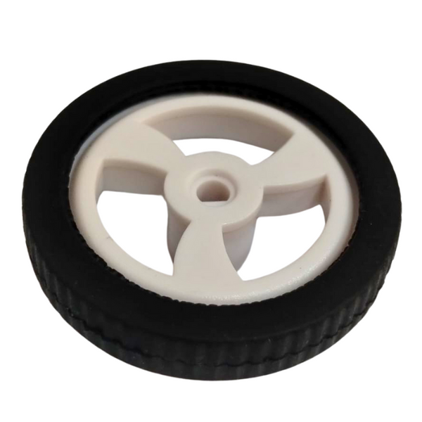 Rubber Hollow Car Wheel – High-grip DC motor and wheel for robotics – Robot Wheels and Chassis - Robocraze