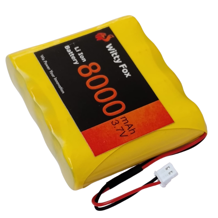 Witty Fox 3.7V 8000mAh Li-ion Battery – High-performance battery. -Lithium Battery -Robocraze