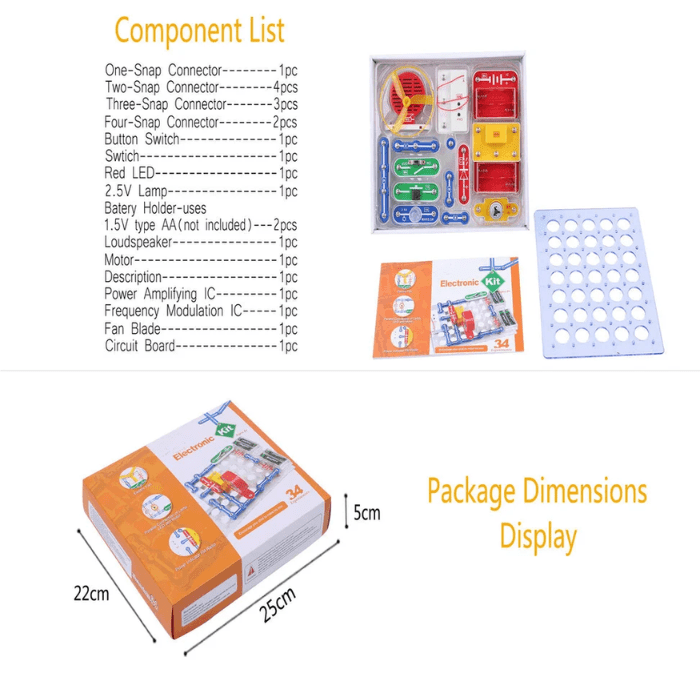 34 Experiments Electronics Kit