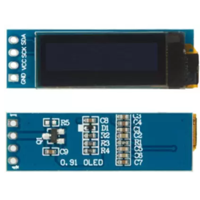 0.91" Blue OLED Display Module – OLED screen for microcontrollers & DIY projects.-OLED Display -Robocraze