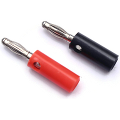 4mm Banana Jack Plug (2-Pack) – Secure electrical connections for testing. -Electronic Components -Robocraze