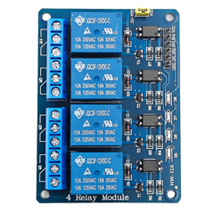 12v 4-channel Relay Module​ with Optocoupler -Electronic Modules -Relays -12V Relays -Robocraze