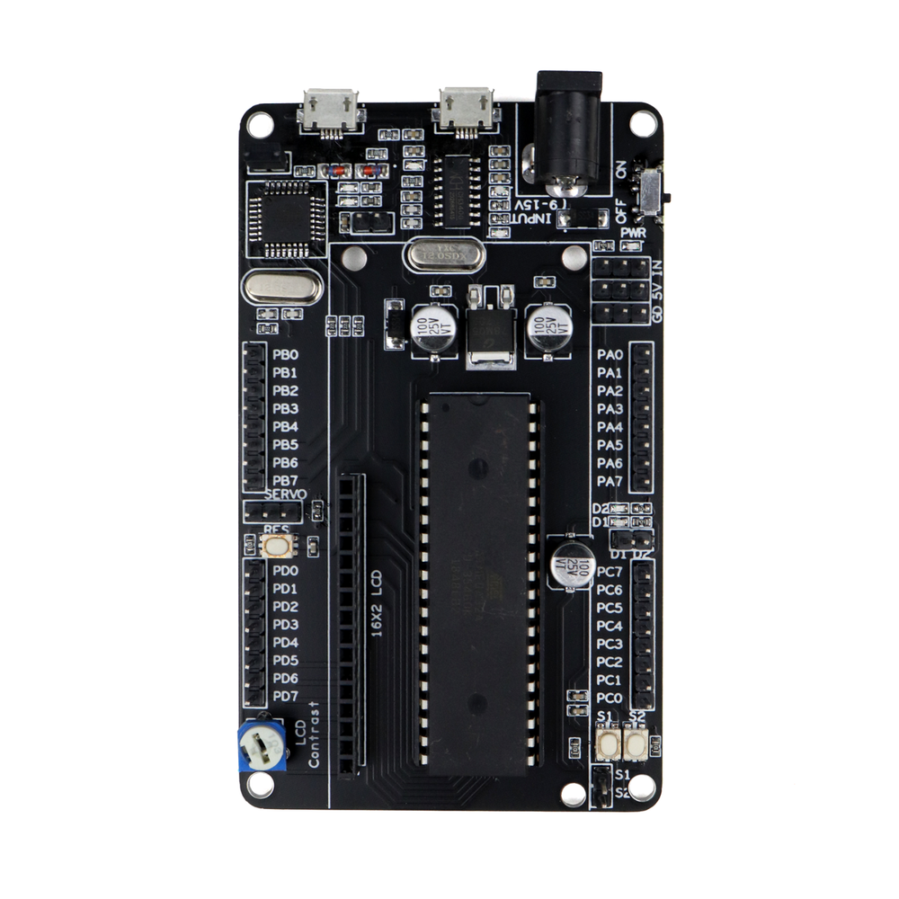 SmartElex ATmega32 Development Board – AVR Microcontroller with Onboard USB Programmer -Robocraze