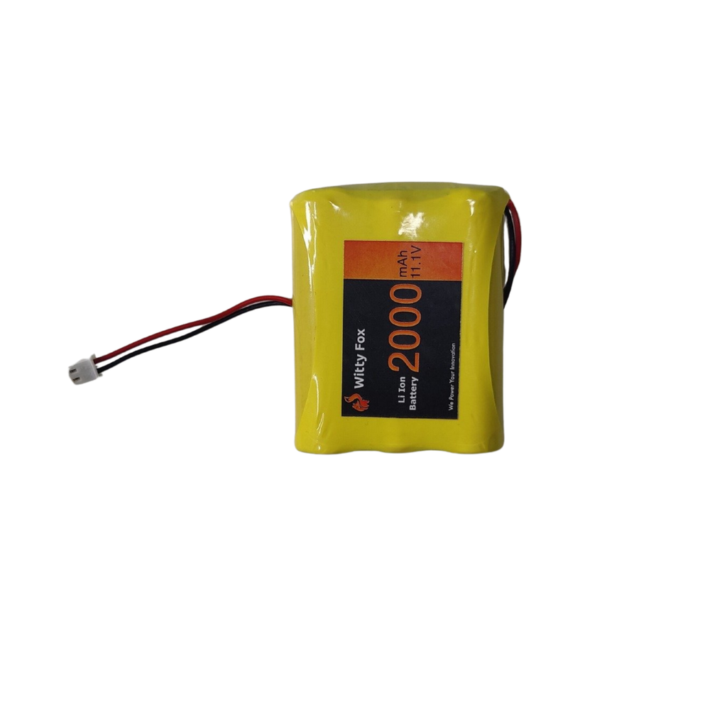 Witty Fox 11.1V 2000mAh Li-ion Battery – Compact battery for DIY & backup. -Lithium Battery -Robocraze