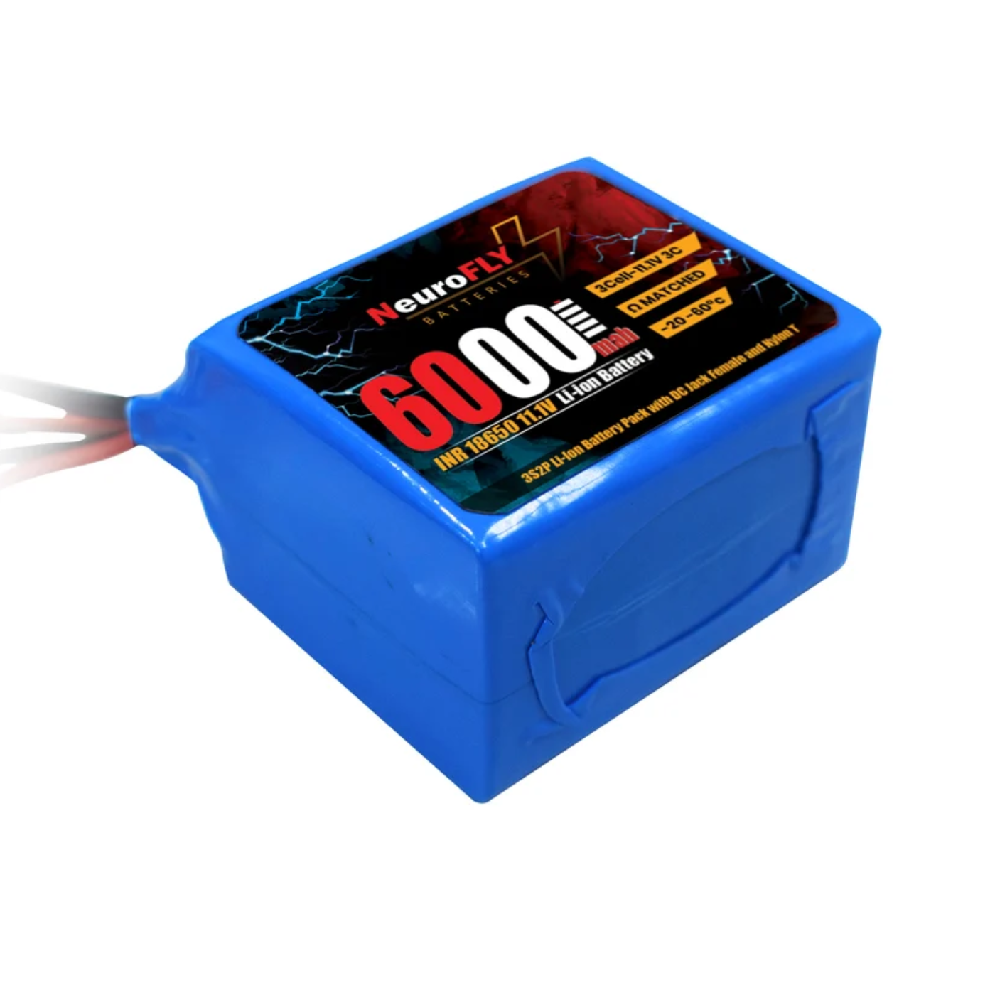 NeuroFLY 11.1V 6000mAh 18650 Li-Ion Battery Pack 
