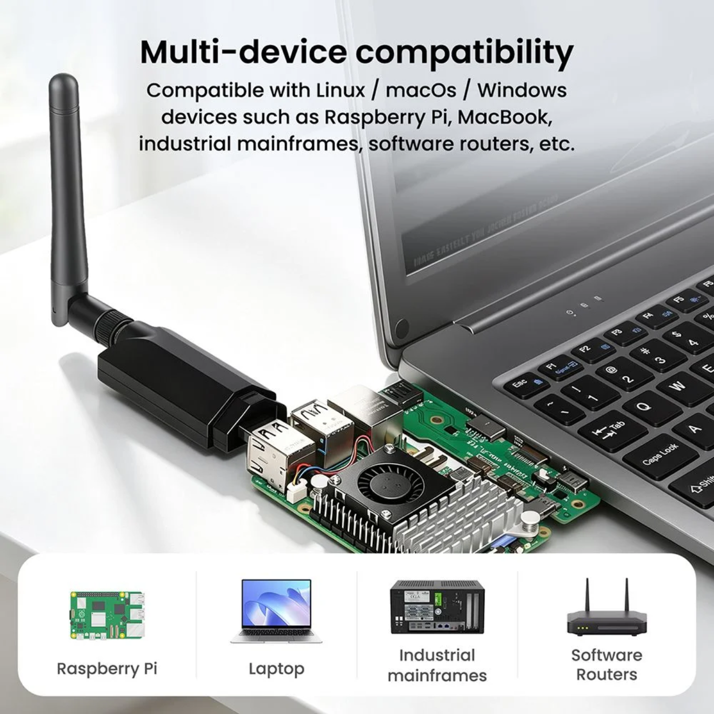 Elecrow MeshStick USB-to-SPI SX1262 TCXO LoRa USB Adapter | Plug-and-Play Meshtastic & LoRa Mesh Node