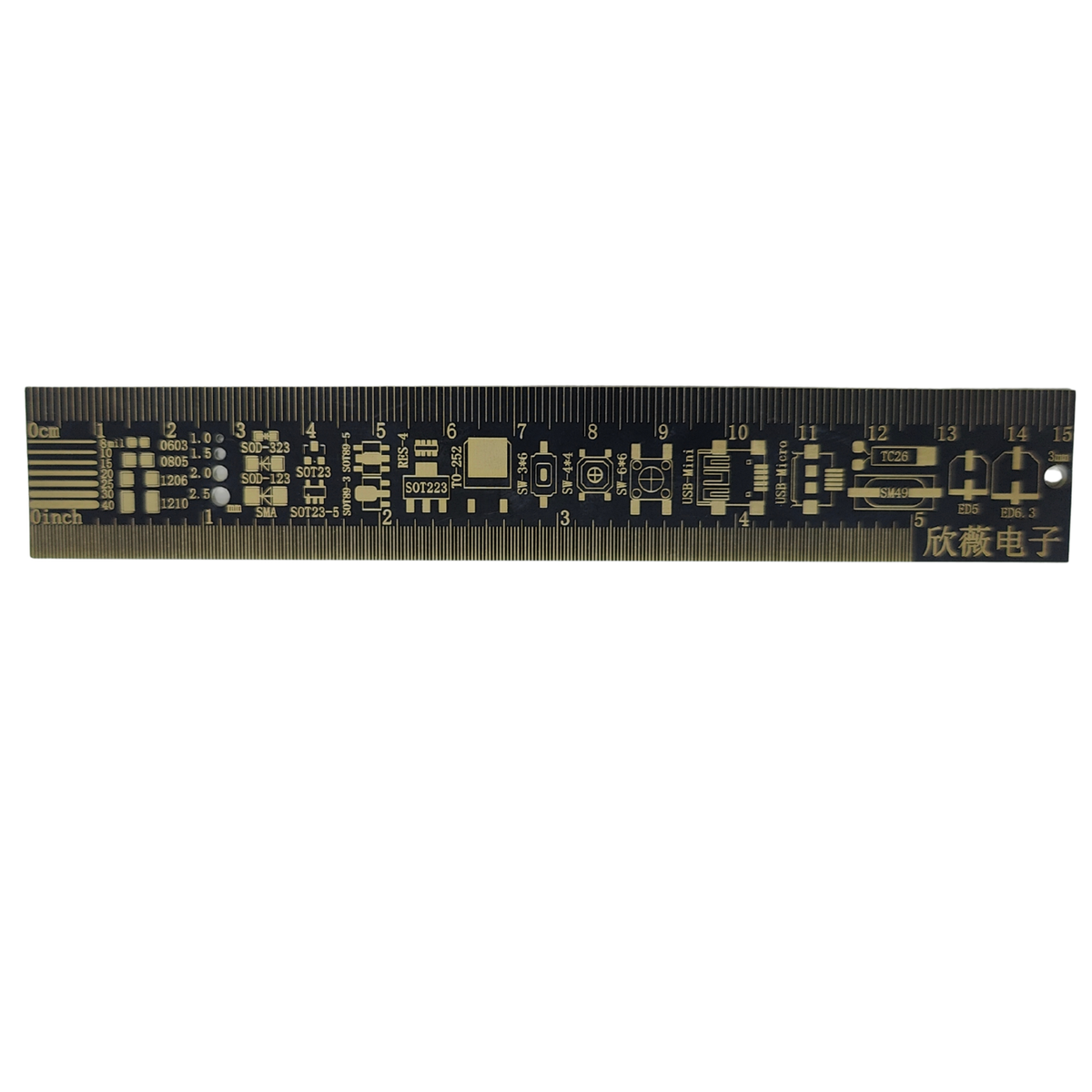 15cm Multipurpose PCB Measuring Ruler -Robocraze
