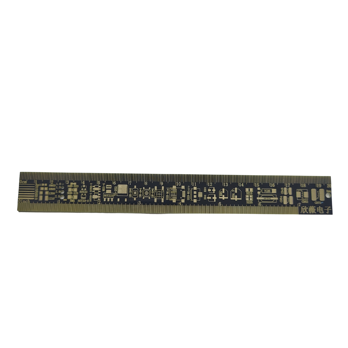Multipurpose 20cm PCB Ruler – Engineering Measuring Tool -Robocraze
