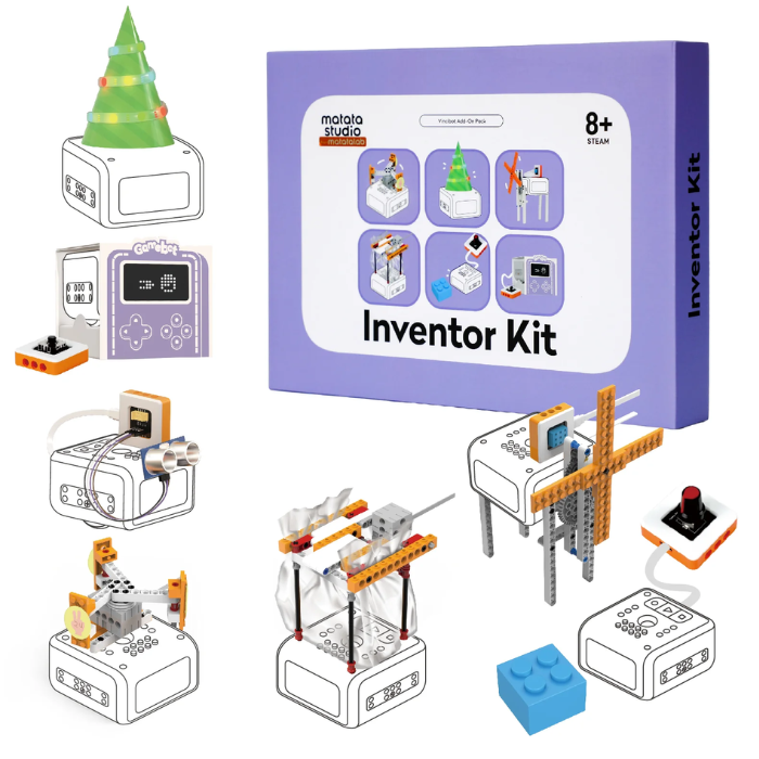 Matatalab 5 in 1 programmable electronic module kit - with 128 Building bricks (STEM Educational Robotics Starter Kit for 8+ Years) - Paired with VinciBot-picture-22