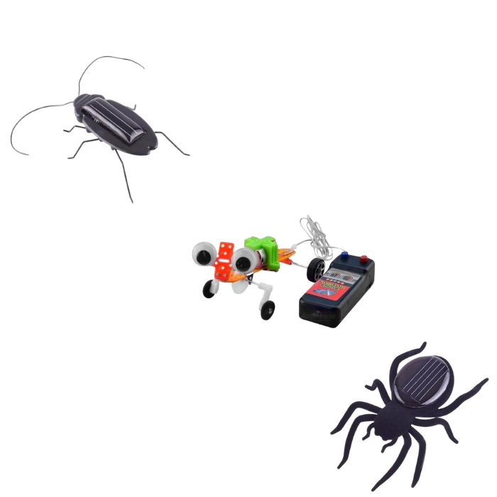 3-in-1 Creepy Crawlers DIY Solar Kit – Fun DIY Kits, interactive Classroom STEM Kits & creative Robot Kits -Robocraze