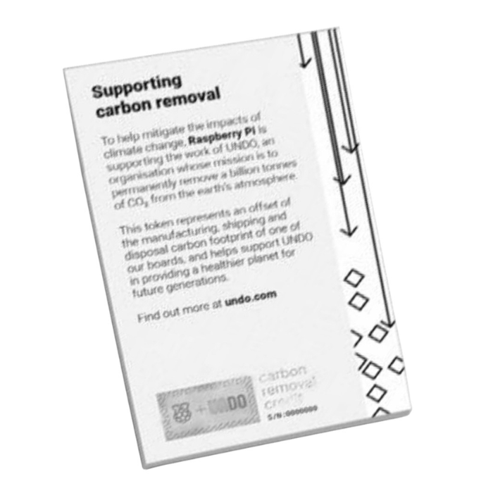 Official Raspberry Pi Carbon Removal Credits – Eco-friendly accessory for sustainability projects -Robocraze