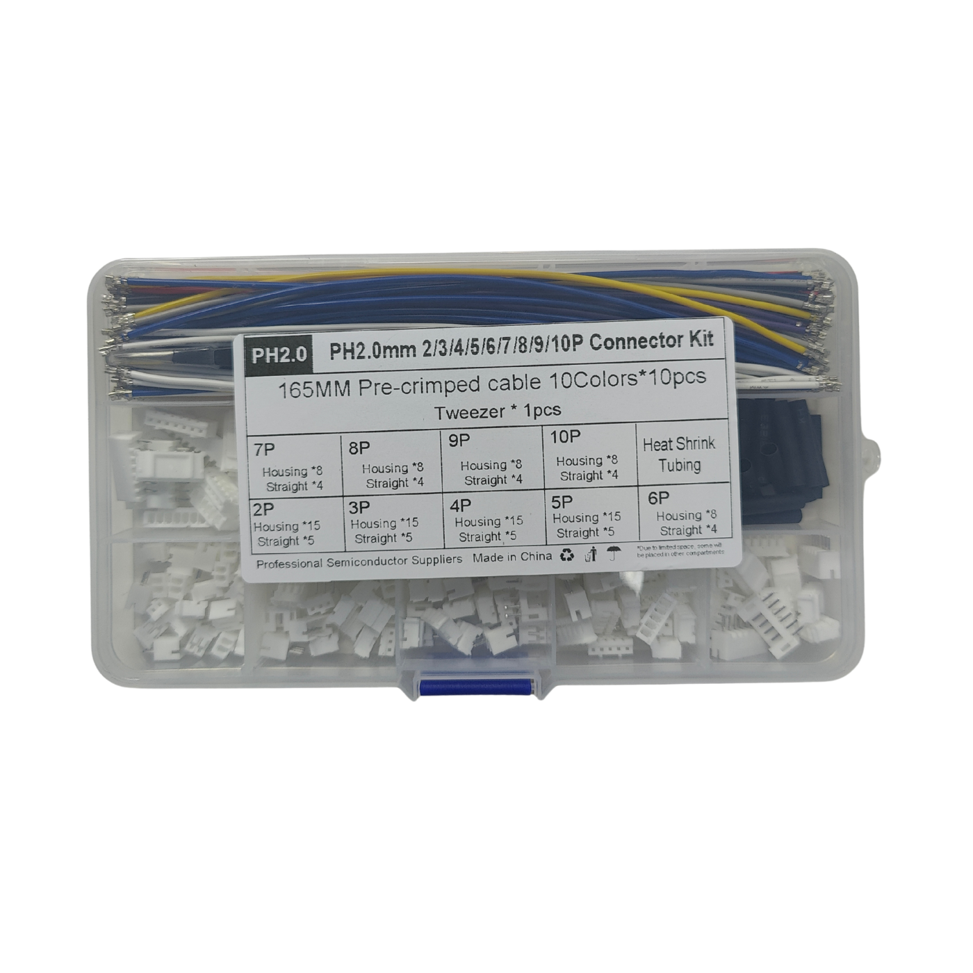 PH 2.0mm Connector with Pre-Crimped 165mm Silicone Wire Cable - Robocraze