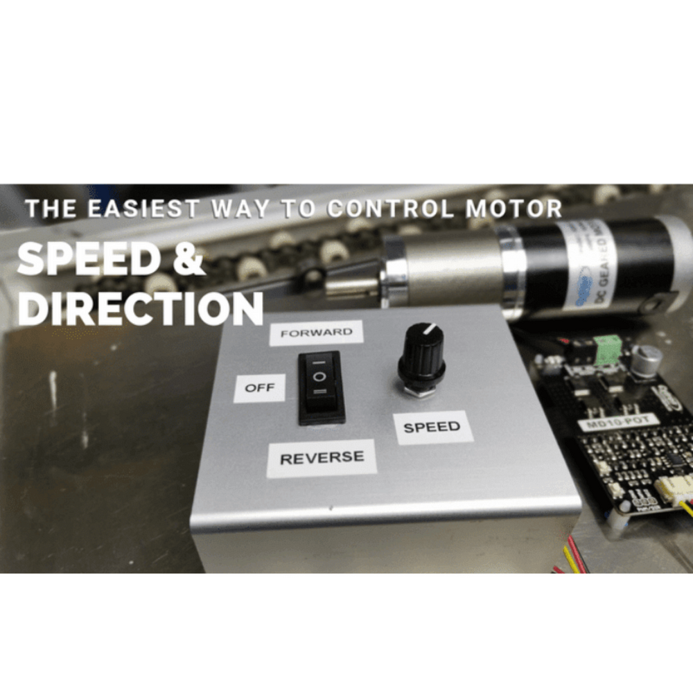 Cytron 10Amp 7V-30V Switch Control Potentiometer with DC Motor Driver -Motors & Mechanical
-Motor Drivers -Robocraze