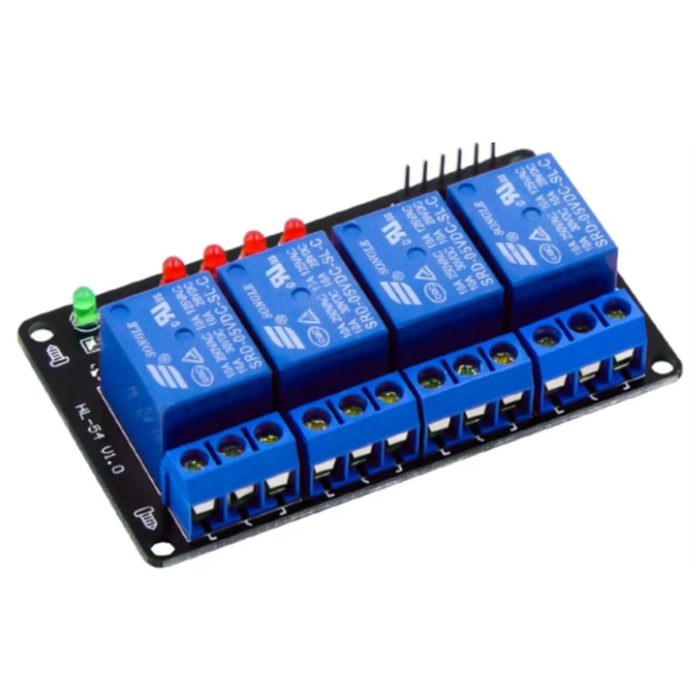 5V 4 Channel Relay Module for Arduino & Microcontrollers - Robocraze