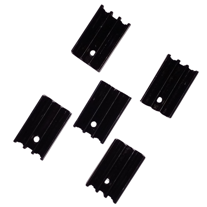 2cmx1.5cm Heat Sink (Pack of 5) – Compact heat sink for electronics -Electronic Components - Robocraze