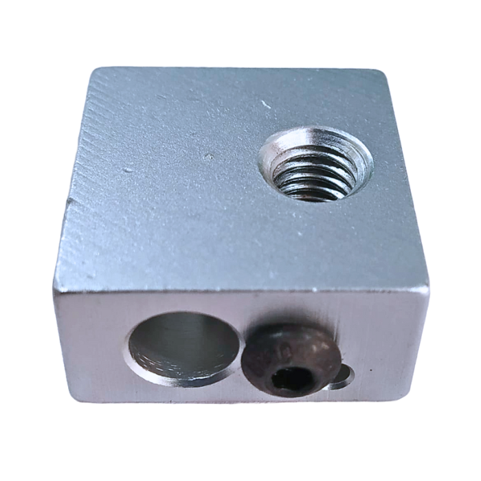 Aluminium Hot End Heating Block MK8 For 3D Printers-Robocraze