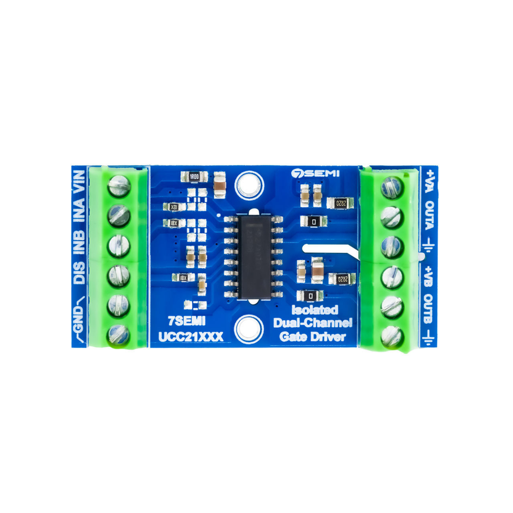 7Semi UCC21220 Dual-channel Isolated Gate Driver Breakout - robocraze