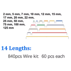 840PCS Breadboard Jumper Wire 14 Assorted Lengths Kit -Robocraze