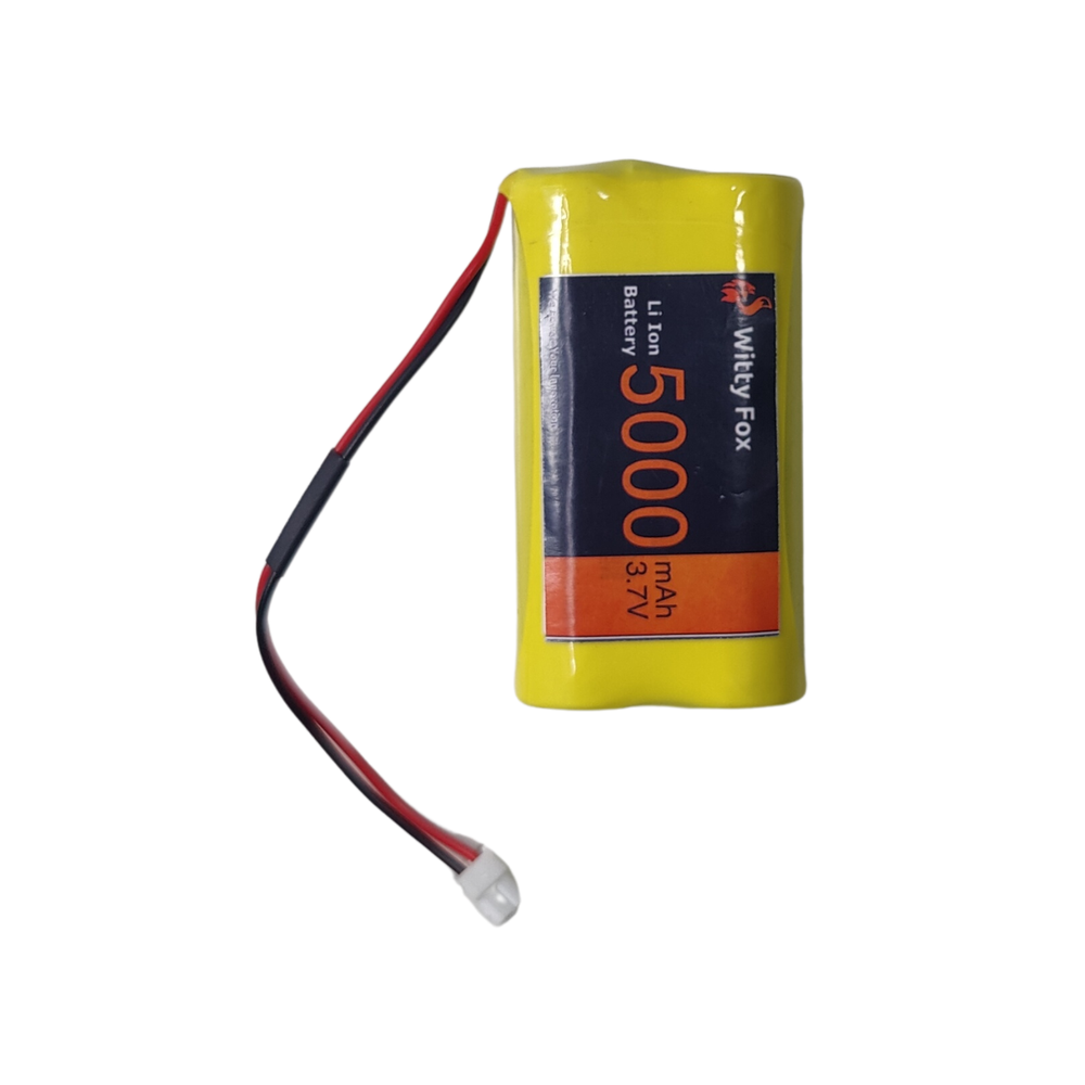 Witty Fox 3.7V 5000mAh Li-ion Battery – Rechargeable battery for gadgets. -Lithium Battery -Robocraze