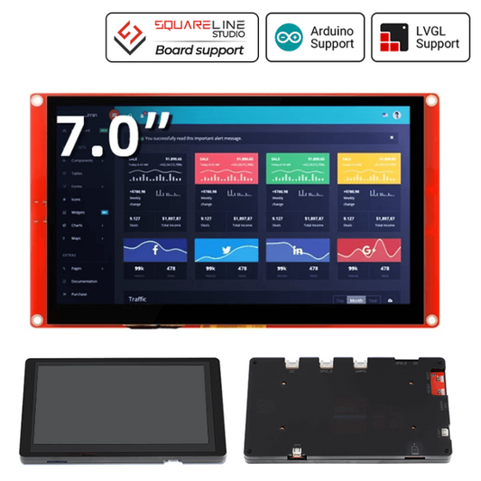 ELECROW ESP32 7 Inch HMI Display – 800x480 TFT LCD, supports PlatformIO & LVGL -HMI Display Module -Robocraze